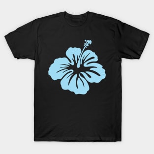 White light blue hibiscus tropical coconut girl aesthetic iPhone case T-Shirt